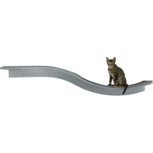 The Refined Feline Lotus Branch Wall Mounted Cat Wall Shelf, Smoke