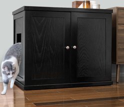 The Refined Feline Refined Deluxe Cat Litter Box, Ebony, X-Large