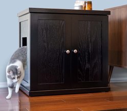 The Refined Feline Refined Deluxe Cat Litter Box, Espresso, Large