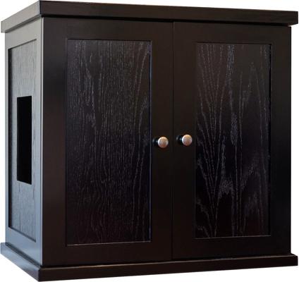 Show full view: The Refined Feline Refined Deluxe Cat Litter Box, Espresso, Large slide 3 of 8