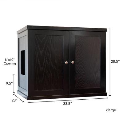 Show full view: The Refined Feline Refined Deluxe Cat Litter Box, Espresso, X-Large slide 2 of 8