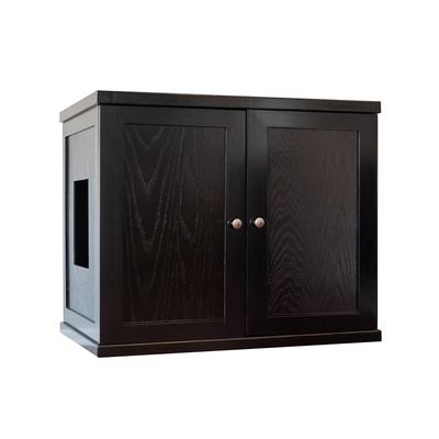 Show full view: The Refined Feline Refined Deluxe Cat Litter Box, Espresso, X-Large slide 3 of 8