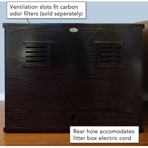 The Refined Feline Refined Deluxe Cat Litter Box, Espresso, X-Large