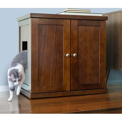 The Refined Feline The Refined Feline Refined Deluxe Cat Litter Box, Mahogany, Large
