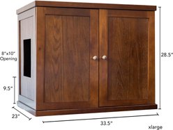 The Refined Feline Refined Deluxe Cat Litter Box, Mahogany, X-Large slide 2 of 6