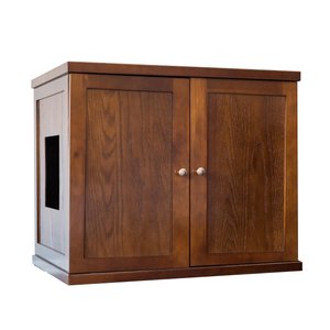 The Refined Feline Refined Deluxe Cat Litter Box, Mahogany, X-Large