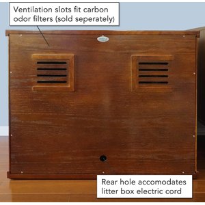 The Refined Feline Refined Deluxe Cat Litter Box, Mahogany, X-Large