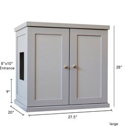 The Refined Feline Refined Deluxe Cat Litter Box, Smoke, Large slide 2 of 6