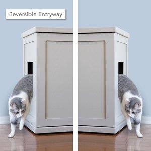 The Refined Feline Refined Deluxe Cat Litter Box, Smoke, Large