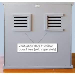 The Refined Feline Refined Deluxe Cat Litter Box, Smoke, Large