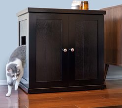 The Refined Feline Shaker Deluxe Cat Litter Box, Espresso, Large