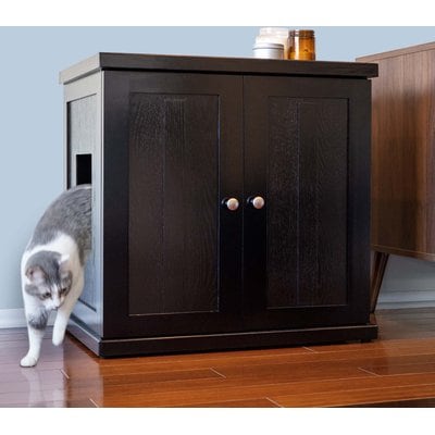 The Refined Feline The Refined Feline Shaker Deluxe Cat Litter Box, Espresso, Large