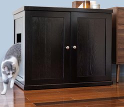 The Refined Feline Shaker Deluxe Cat Litter Box, Espresso, X-Large