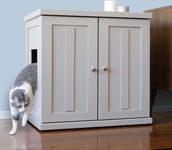 The Refined Feline Shaker Deluxe Cat Litter Box, Smoke, Large
