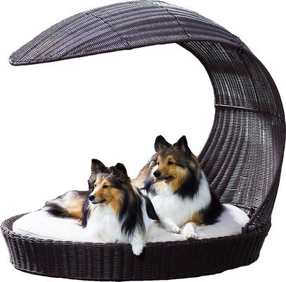 Show full view: The Refined Feline Waterproof Covered Outdoor Dog Bed, Large, Espresso slide 3 of 4