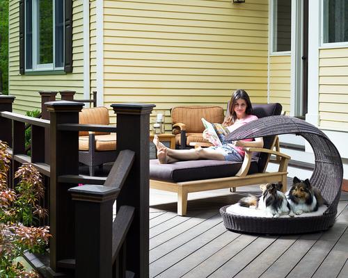 Show full view: The Refined Feline Waterproof Covered Outdoor Dog Bed, Large, Espresso slide 4 of 4