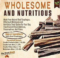 The Treat Shack 12-in Beef Esophagus Gullet Sticks Dog Treat, 40 count slide 2 of 8