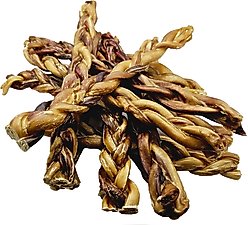 The Treat Shack 12-in Braided Bully Sticks Dog Treats, 12 count