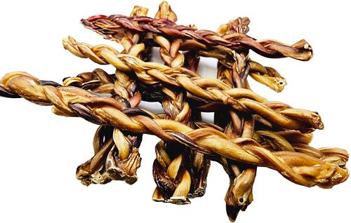 Show full view: The Treat Shack 12-in Braided Bully Sticks Dog Treats, 12 count slide 3 of 10