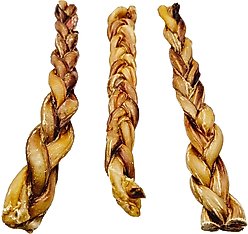 The Treat Shack 12-in Braided Bully Sticks Dog Treats, 3 count slide 2 of 9