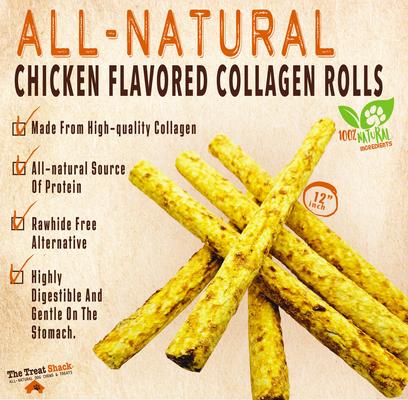 Show full view: The Treat Shack 12-in Chicken Crunchy Rolls Dog Treats, 3 count slide 4 of 10