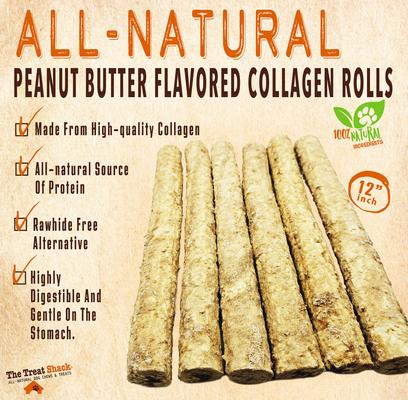 Show full view: The Treat Shack 12-in Peanut Butter Crunchy Rolls Dog Treats, 3 count slide 4 of 10