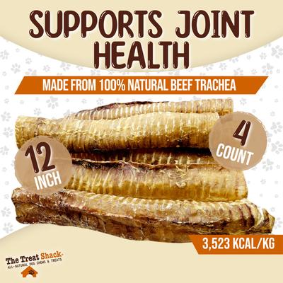 Show full view: The Treat Shack 12-in Whole Beef Trachea Tubes Natural Dog Chew Treats, 4 count slide 4 of 9