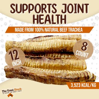 Show full view: The Treat Shack 12-in Whole Beef Trachea Tubes Natural Dog Chew Treats, 8 count slide 4 of 9