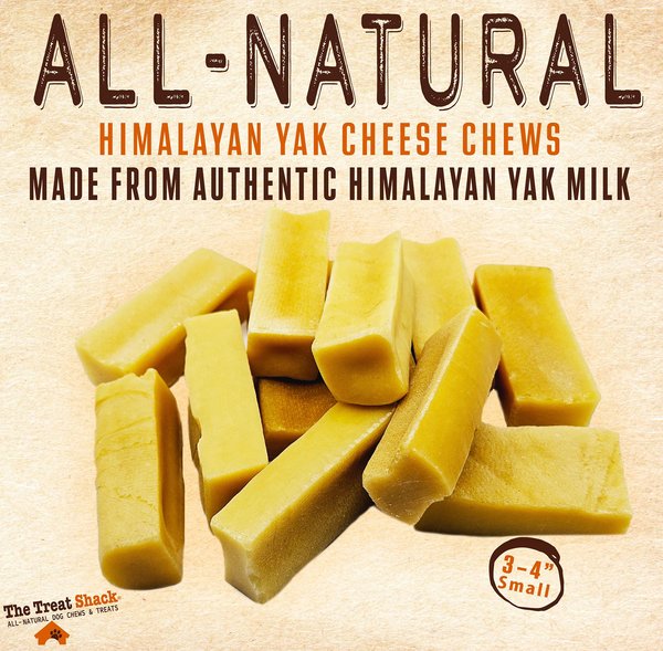Show full view: The Treat Shack 3 to 4-in Himalayan Yak Cheese Dog Chew Treats, Small, 8-oz bag slide 4 of 10