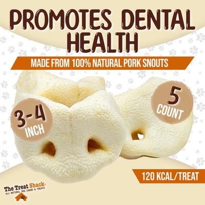 Show full view: The Treat Shack 3 to 4-in Pork Snouts Natural Dog Chew Treats, 5 count slide 4 of 9