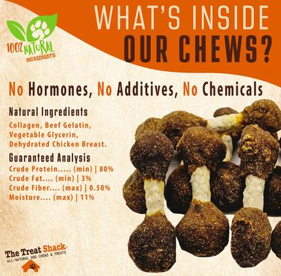 Show full view: The Treat Shack 3-in Chicken Kebob Crunchy Sticks Dog Treats, 24 count slide 5 of 10