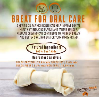 Show full view: The Treat Shack 4 to 5-in Knotted Bones Rawhide Dog Treats, 10 count slide 6 of 10