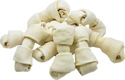 The Treat Shack 4 to 5-in Knotted Bones Rawhide Dog Treats, 20 count