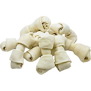 The Treat Shack 4 to 5-in Knotted Bones Rawhide Dog Treats, 20 count