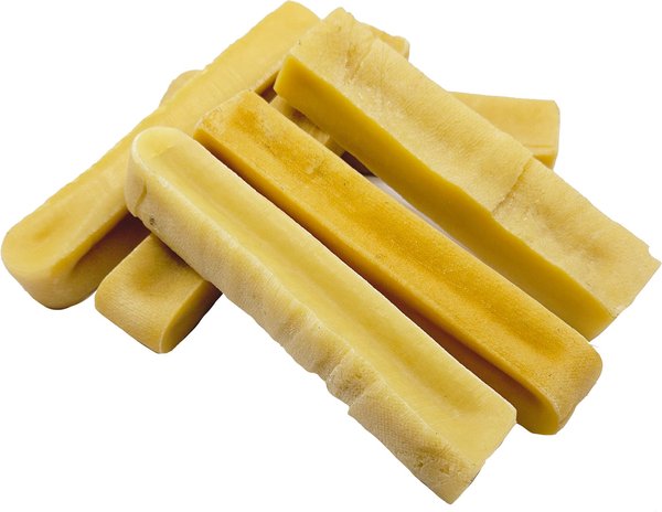 Show full view: The Treat Shack 5 to 6-in Himalayan Yak Cheese Dog Chew Treats, Large, 8-oz bag slide 1 of 10