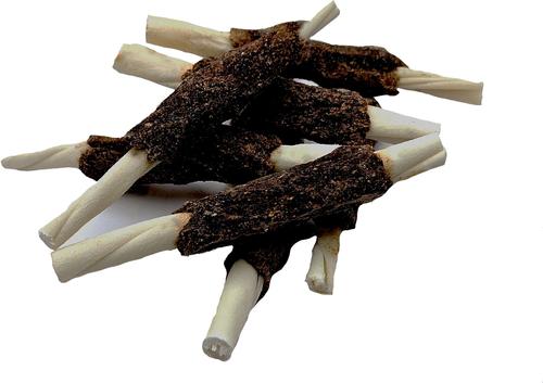 Show full view: The Treat Shack 5-in Beef Wrapped Rawhide Twist Dog Treat, 50 count slide 7 of 9