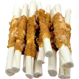 The Treat Shack 5-in Chicken Wrapped Rawhide Twist Dog Treat