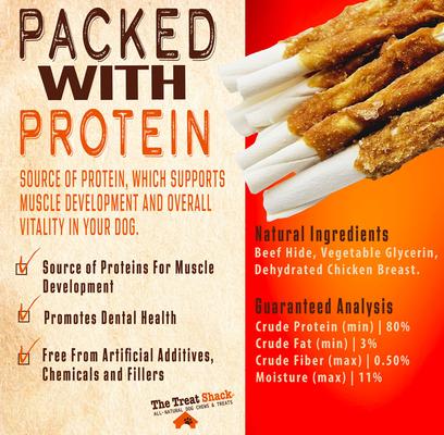 Show full view: The Treat Shack 5-in Chicken Wrapped Rawhide Twist Dog Treat, 50 count slide 5 of 9