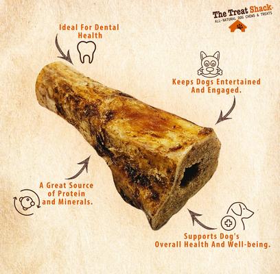 Show full view: The Treat Shack 6-7-in Smoked Beef Marrow Bone Dog Treat, 3 count slide 6 of 10