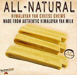 The Treat Shack 6 to 7-in Himalayan Yak Cheese Dog Chew Treats, Jumbo, 8-oz bag slide 2 of 9
