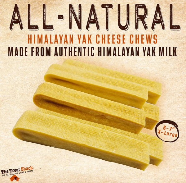 Show full view: The Treat Shack 6 to 7-in Himalayan Yak Cheese Dog Chew Treats, Jumbo, 8-oz bag slide 4 of 11