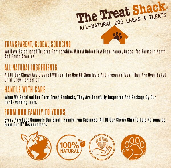 Show full view: The Treat Shack 6 to 7-in Himalayan Yak Cheese Dog Chew Treats, Jumbo, 8-oz bag slide 10 of 11