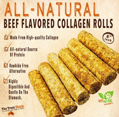 Show full view: The Treat Shack 6-in Beef Crunchy Rolls Dog Treats, 12 count slide 4 of 10