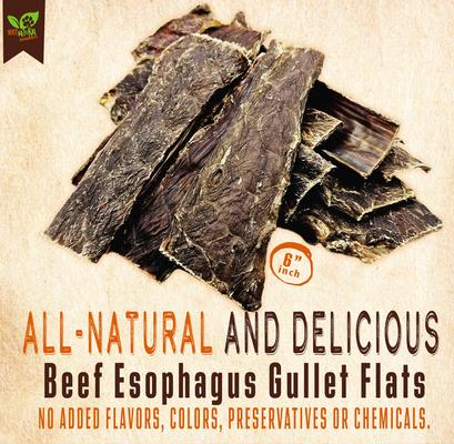 Show full view: The Treat Shack 6-in Beef Esophagus Gullet Flats Dog Treat, 15 count slide 4 of 10