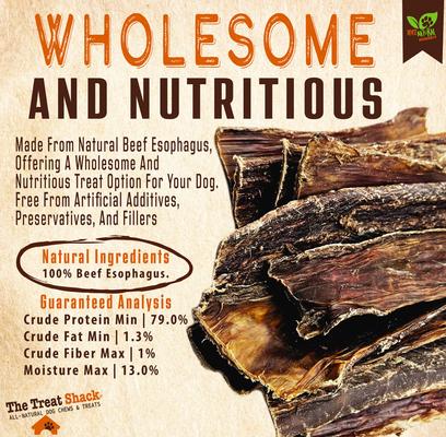 Show full view: The Treat Shack 6-in Beef Esophagus Gullet Flats Dog Treat, 15 count slide 5 of 10