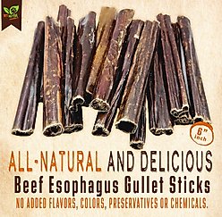 The Treat Shack 6-in Beef Esophagus Gullet Sticks Dog Treat, 60 count slide 2 of 9