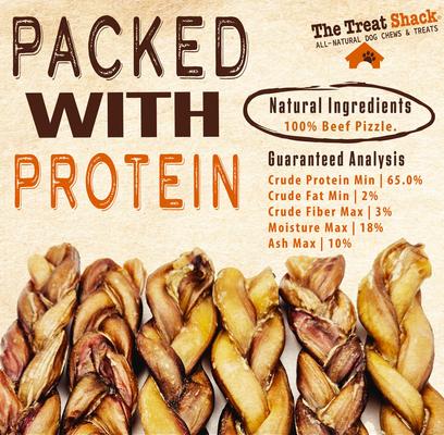 Show full view: The Treat Shack 6-in Braided Bully Sticks Dog Treats, 6 count slide 6 of 10
