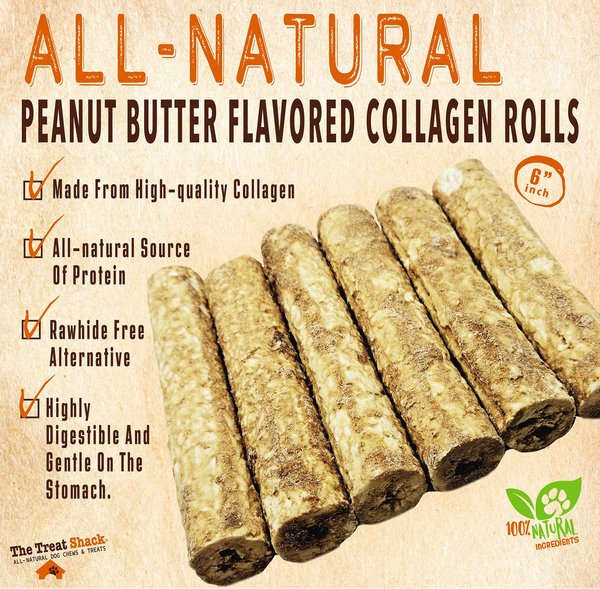 The Treat Shack 6-in Peanut Butter Crunchy Rolls Dog Treats