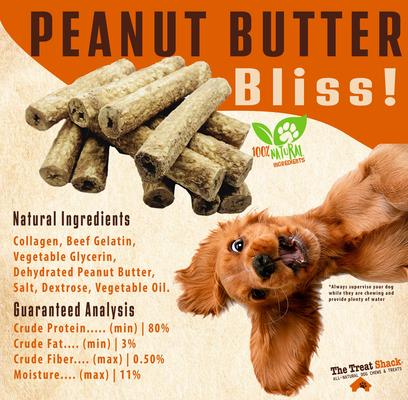 Show full view: The Treat Shack 6-in Peanut Butter Crunchy Rolls Dog Treats, 3 count slide 5 of 10