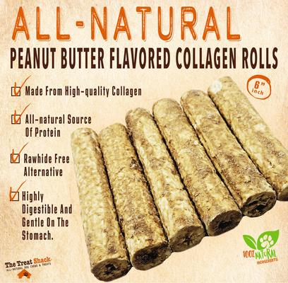Show full view: The Treat Shack 6-in Peanut Butter Crunchy Rolls Dog Treats, 6 count slide 4 of 10